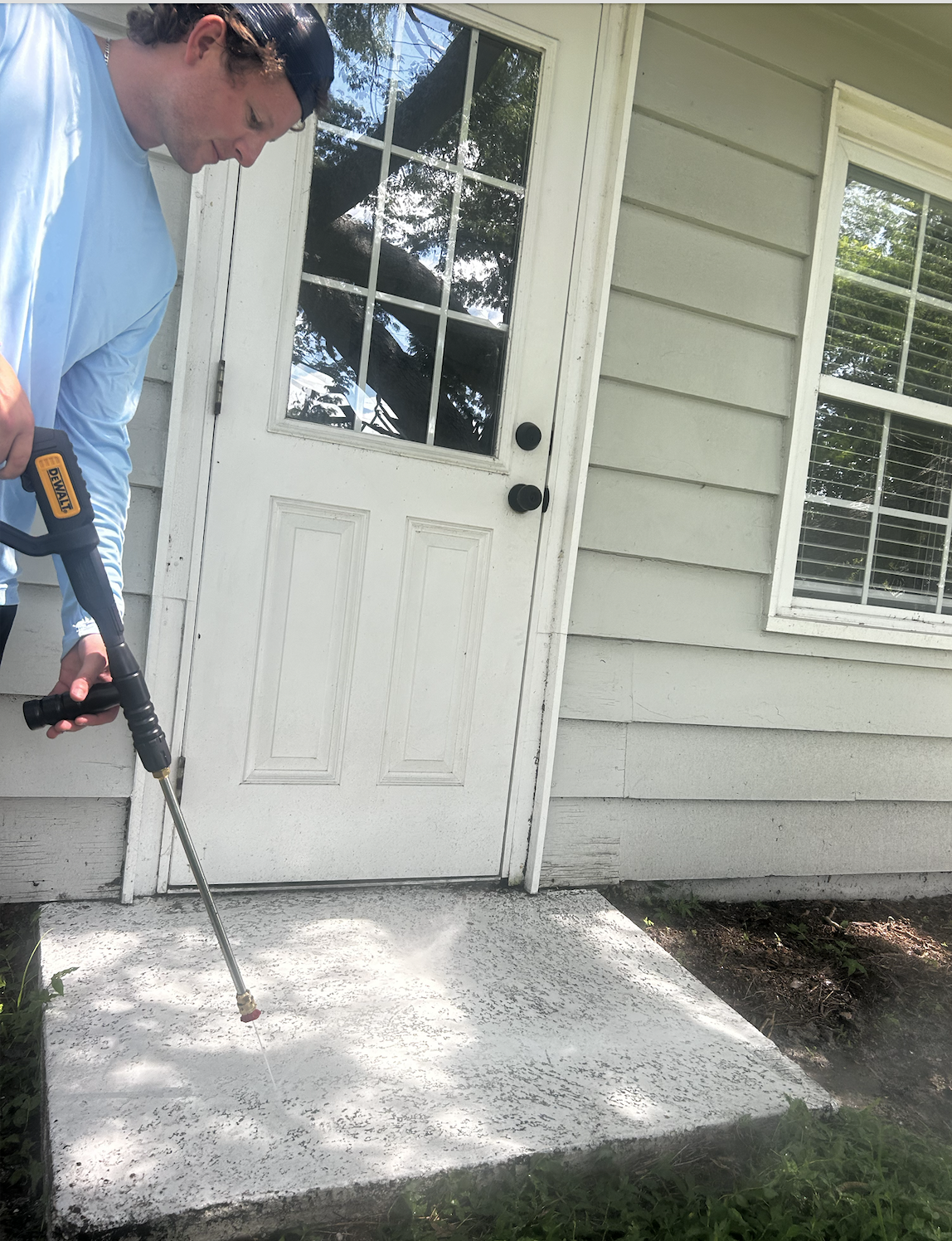 Recent pressure washing job