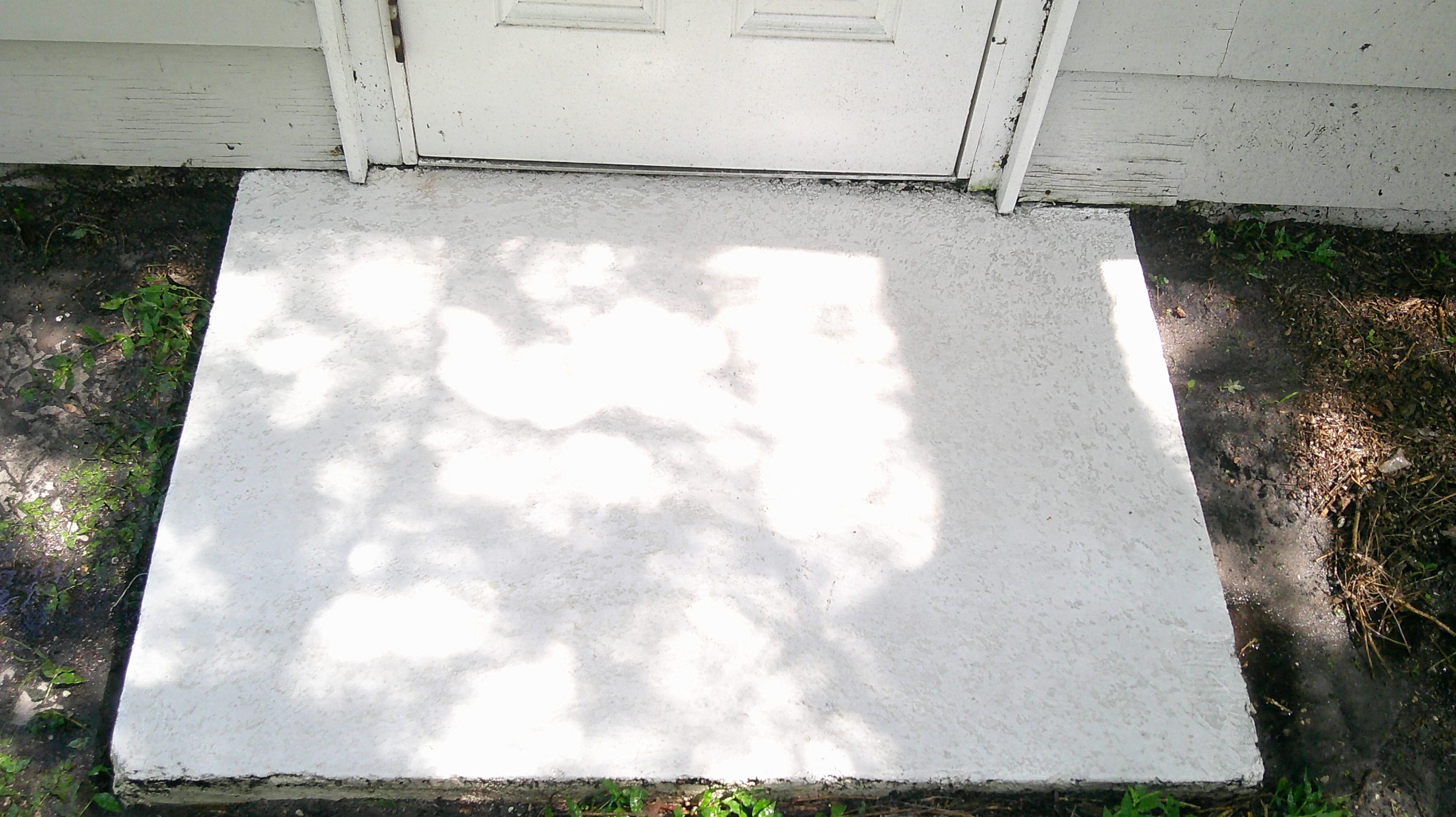 After pressure washing